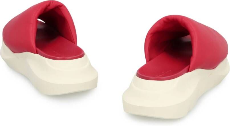 Rick Owens Square Toeline Leren Slippers