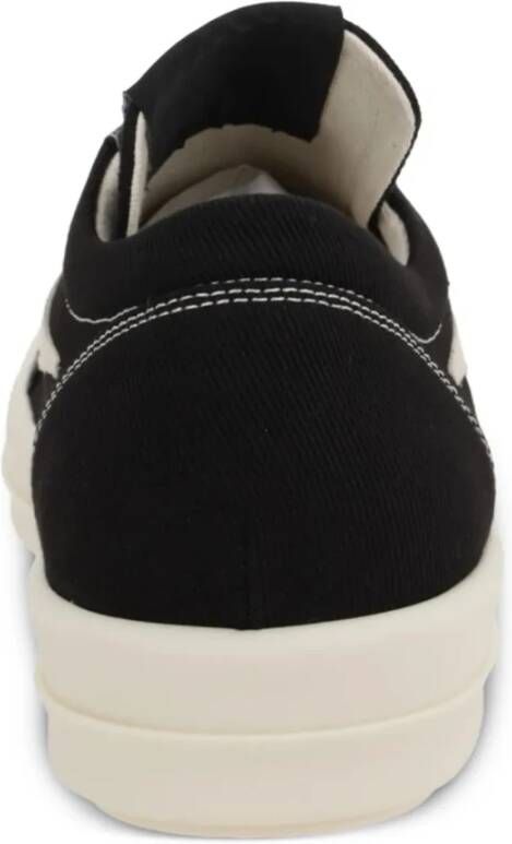 Rick Owens Vintage Denim Sneakers in Zwart Wit Black Heren