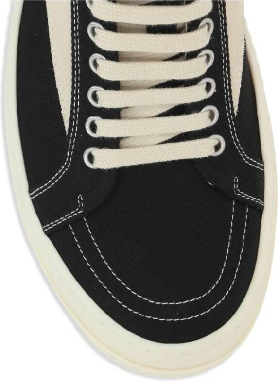 Rick Owens Vintage Denim Sneakers in Zwart Wit Black Heren