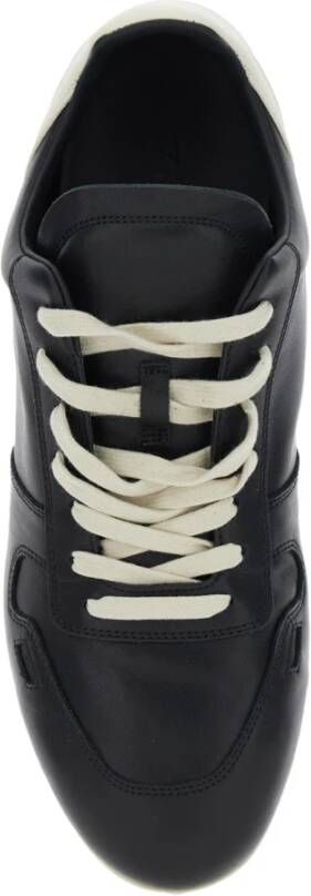 Rick Owens Witte Lage Top Leren Sneakers