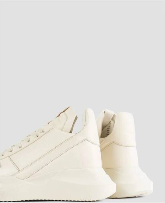 Rick Owens Witte Leren Geth Runner Sneakers