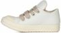 Rick Owens Witte leren lage sneakers met dikke veters - Thumbnail 2