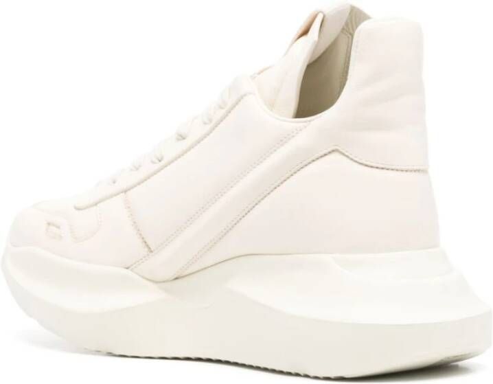 Rick Owens Witte Sneakers Veters Chunky Zool