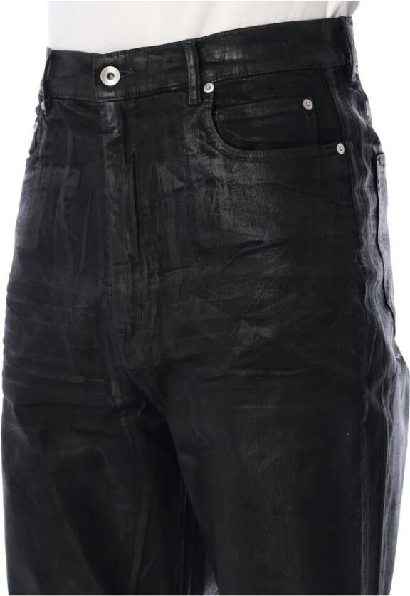 Rick Owens Zwarte Bootcut Jeans Verhoog Stijl Functionaliteit