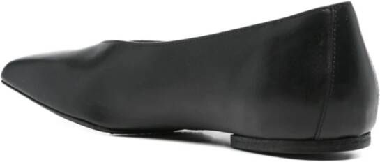 Rick Owens Zwarte Instap Vierkante Neus Schoenen