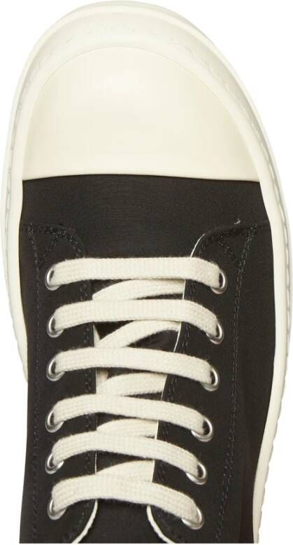 Rick Owens Zwarte Lage Top Sneakers