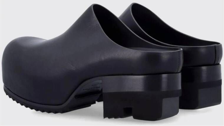 Rick Owens Zwarte Leren Instap Schoenen