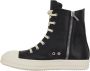 Rick Owens Zwarte Leren Sneakers Black Heren - Thumbnail 4