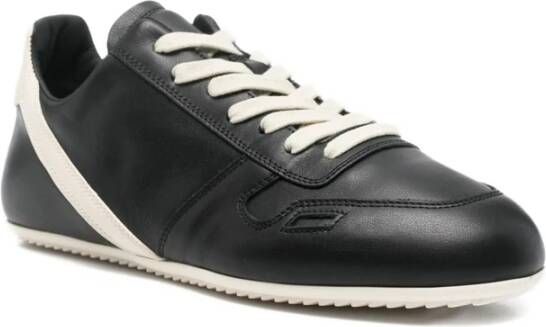 Rick Owens Zwarte Leren Veterschoenen