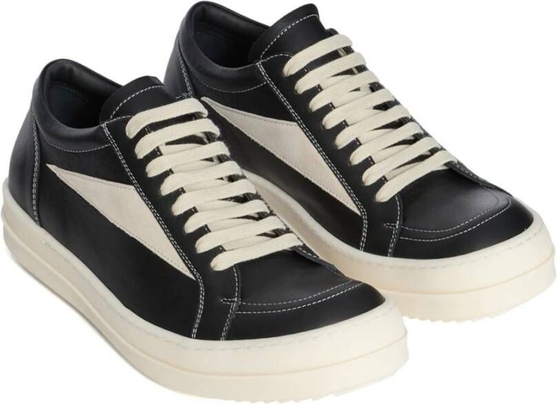 Rick Owens Zwarte Melk Vintage Sneakers
