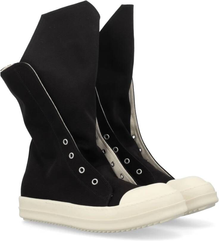 Rick Owens Zwarte Milk Boot Sneakers Ss24 Black Heren