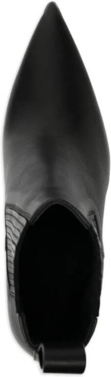 Rick Owens Zwarte Scherpe Enkellaarzen