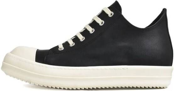 Rick Owens Zwarte Veterschoen met Flatform Zool