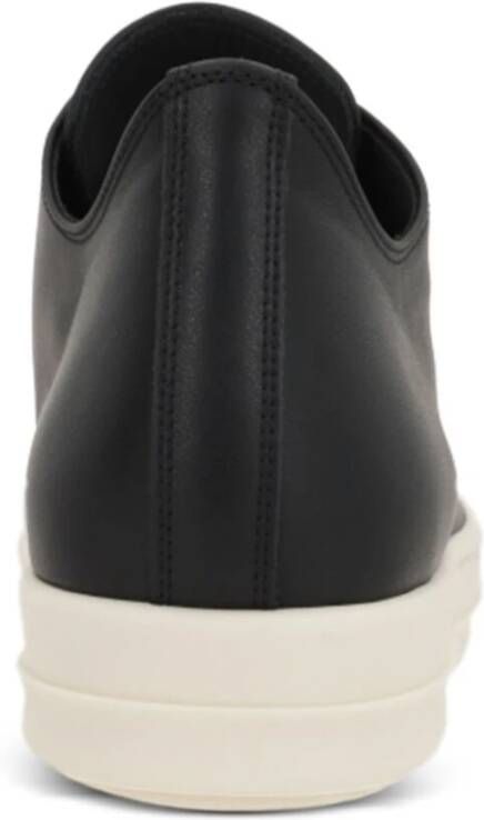 Rick Owens Zwarte Veterschoenen met Platte Zool