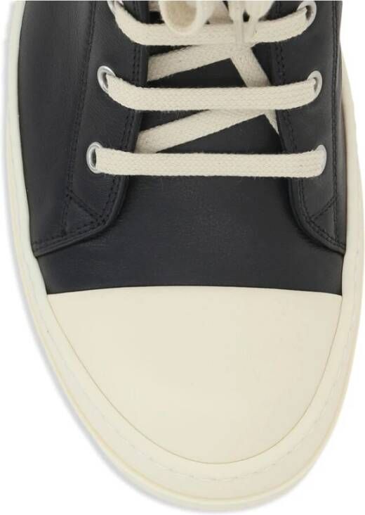 Rick Owens Zwarte Veterschoenen met Rubberen Zool