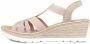 Rieker Altrosa Roze Platte Sandalen Pink Dames - Thumbnail 6
