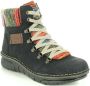 Rieker Zwarte Casual Enkellaarsjes Black Dames - Thumbnail 8