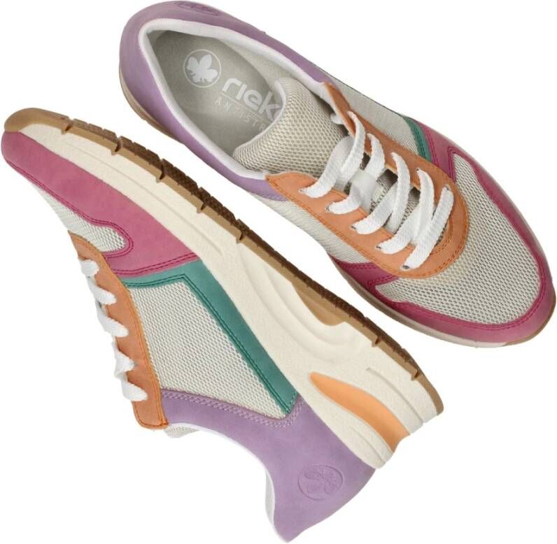 Rieker Beige Pastel Sneaker voor de lente Multicolor Dames