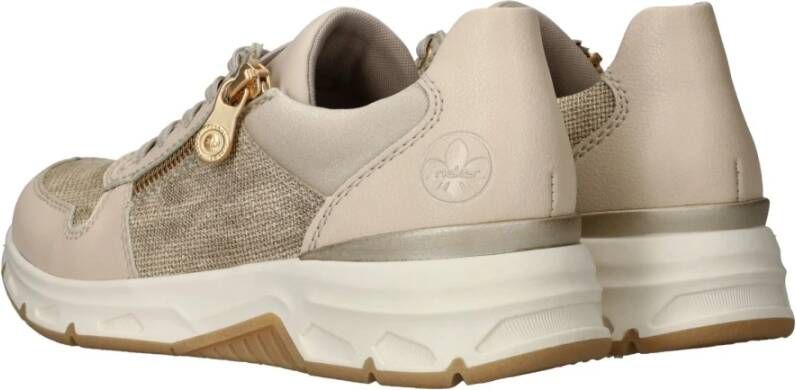 Rieker Beige Sneaker met Gouden Details Multicolor Dames