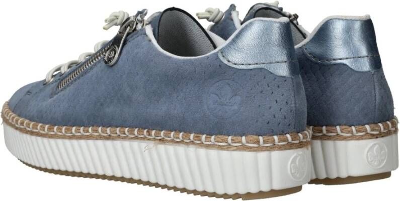 Rieker Blauwe Espadrille Sneaker Blue Dames