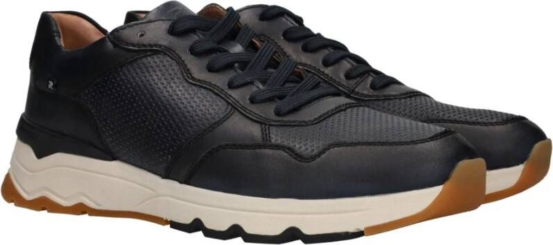 Rieker Blauwe Leren Sneaker voor Heren Blue Heren