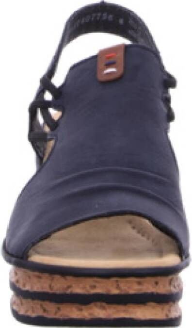 Rieker Blauwe Sleehak Sandalen voor Vrouwen