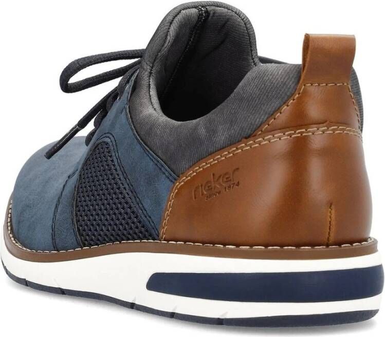 Rieker Blauwe Sneakers voor Mannen Multicolor Heren