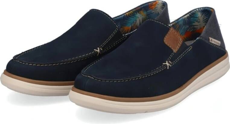 Rieker Blauwe Suède Loafers