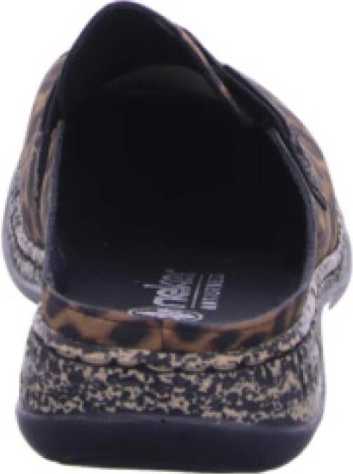 Rieker Bruine damesslide sandalen