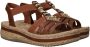 Rieker Bruine sandaal met kralen en platformzool Brown Dames - Thumbnail 10