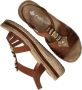 Rieker Bruine sandaal met kralen en platformzool Brown Dames - Thumbnail 16