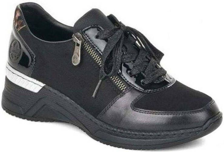Rieker Casual Leather Flats Zwart Dames