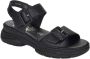 Rieker Zwarte Casual Platte Open Sandalen Black Dames - Thumbnail 8