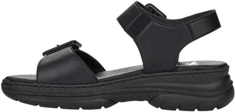 Rieker Casual open sandalen Zwart Dames