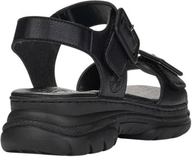 Rieker Casual open sandalen Zwart Dames