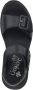 Rieker Zwarte Casual Platte Open Sandalen Black Dames - Thumbnail 11