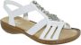 Rieker Sandalen zomerschoen sandaal sleehak met decoratieve steentjes - Thumbnail 5