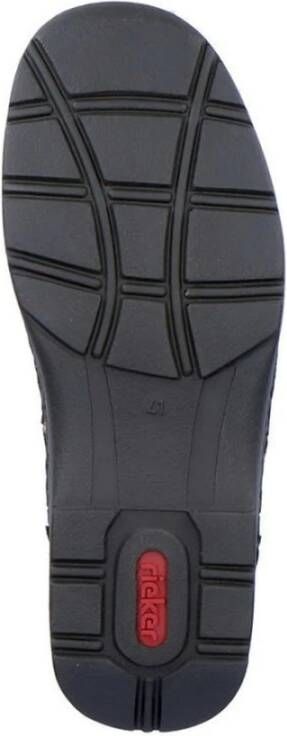 Rieker Casual Zwarte Enkelboots met Sluiting