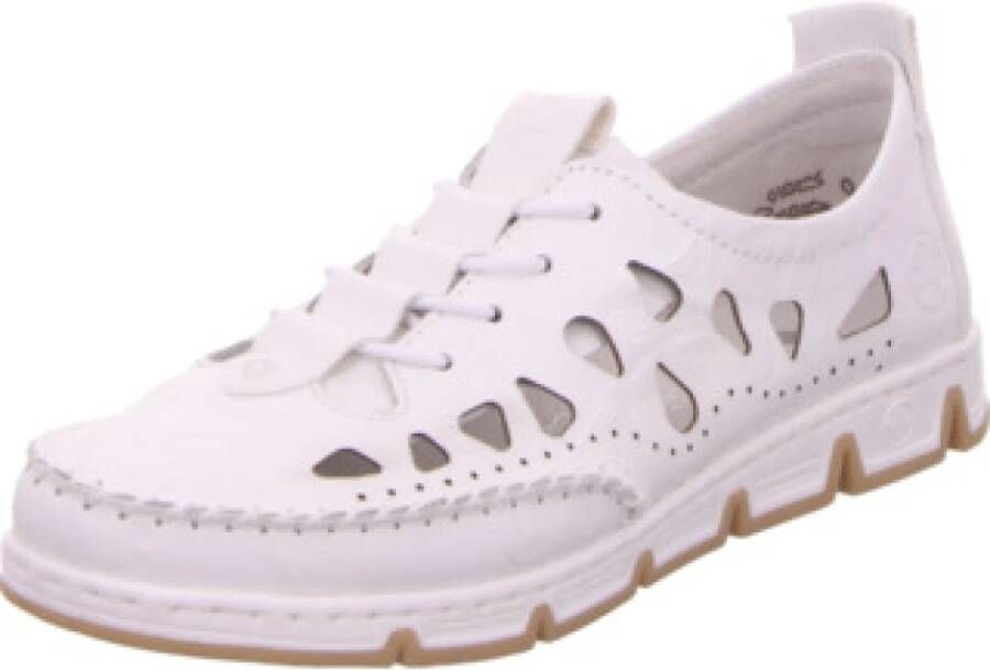 Rieker Comfort Veterschoenen voor Dames in het wit
