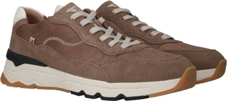 Rieker Comfortabele Leren Sneaker Brown Heren
