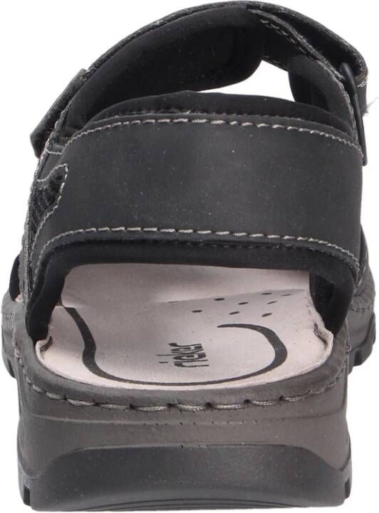 Rieker Comfortabele Sandalen voor Heren in Zwart