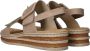Rieker Comfortabele Taupe Sandaal met Stiksel Detail Beige Dames - Thumbnail 12