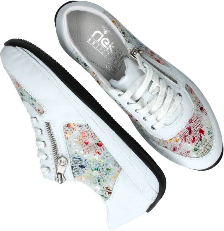 Rieker Comfortabele Vetersneaker met Print Multicolor Dames