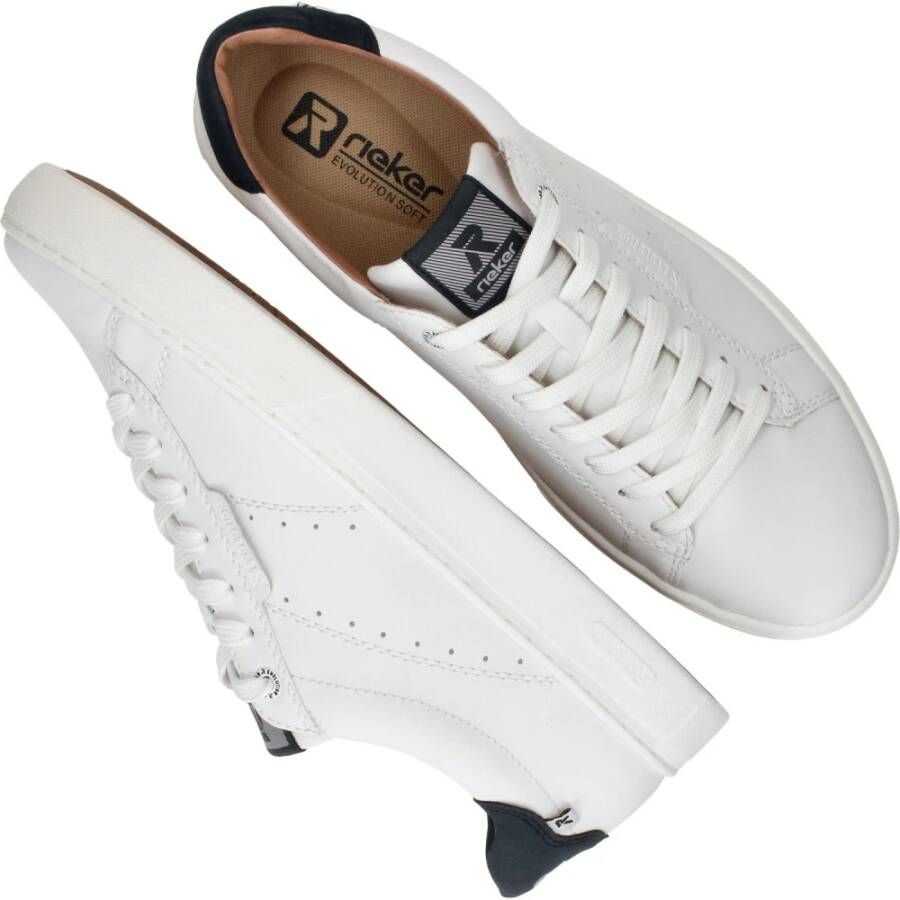 Rieker Comfortabele witte sneaker voor heren White Heren