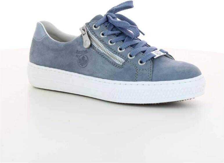 Rieker Stijlvolle Blauwe Damessneakers Blauw Dames