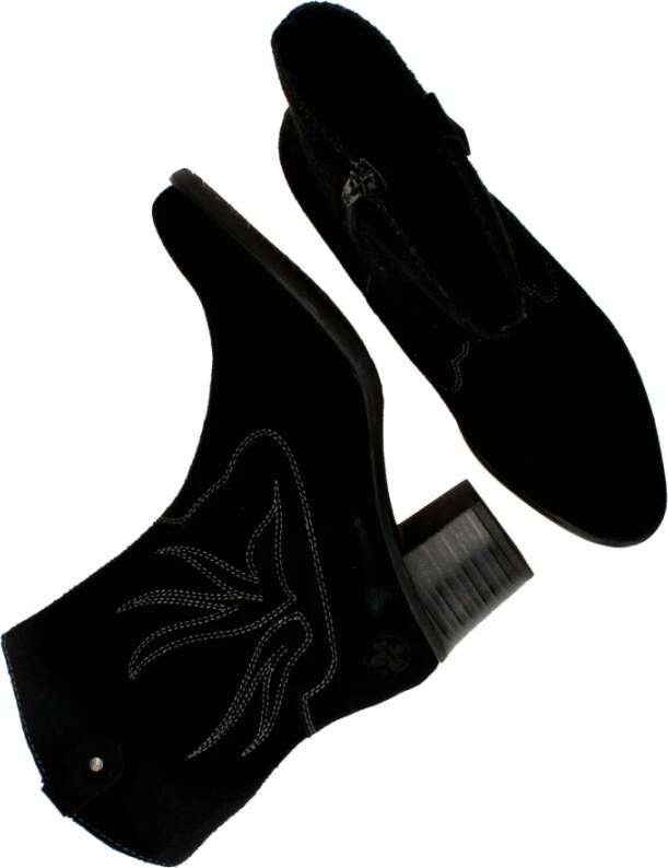 Rieker Elegant Western Style Zwarte Laarzen Black Dames