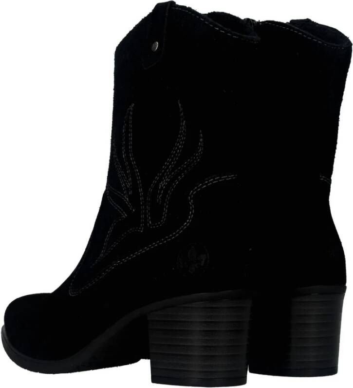 Rieker Elegant Western Style Zwarte Laarzen Black Dames