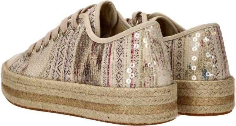 Rieker Espadrille Sneaker met zomerse print Multicolor Dames