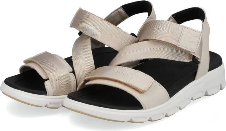 Rieker Beige Platte Sandalen voor Dames Beige Dames