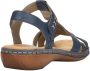 Rieker Comfortabele Platte Sandalen Blauw Dames - Thumbnail 4